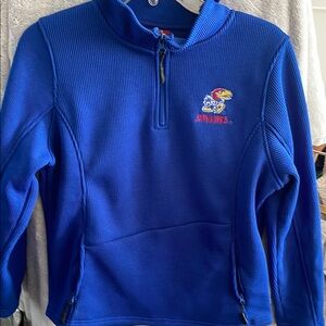 Womens large KU Blue Quarter-Zip Pullover